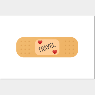 Travel patch, travel bandaid Posters and Art